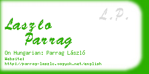 laszlo parrag business card