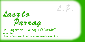 laszlo parrag business card